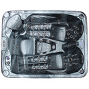 Hydrosan Garten-Whirlpool-Badewanne Spa705 Black Ocean Wave Anthrazit Gehäuse 210x170 cm