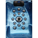Hydrosan Garten-Whirlpool-Badewanne Spa705 Blau Ozeanwelle Grau Gehäuse 210x170 cm)