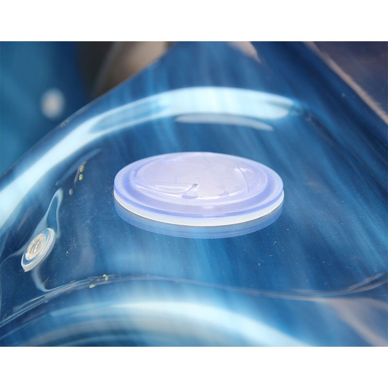 Hydrosan Garten-Whirlpool-Badewanne Spa705 Blau Ozeanwelle Grau Gehäuse 210x170 cm)