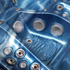 Hydrosan Garten-Whirlpool-Badewanne Spa705 Blau Ozeanwelle Grau Gehäuse 210x170 cm) – Vorschau 19