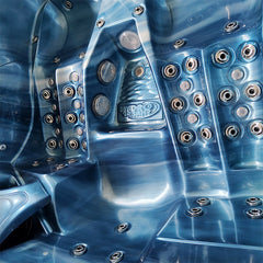 Hydrosan Garten-Whirlpool-Badewanne Spa705 Blau Ozeanwelle Grau Gehäuse 210x170 cm) – Vorschau 22