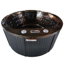 Hydrosan DELLA 916 MAGMA GOLD GARDEN-BADWANNE MIT HYDRO-MASSAGE, ANTHRAZITGEHÄUSE, 170x170 CM
