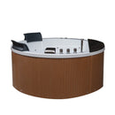 Hydrosan DELLA 916 Hydromassage-Badewanne mit braunem Deckel 155x155 cm