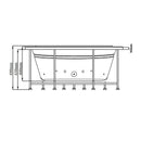 Hydrosan DELLA 916 Hydromassage-Badewanne mit braunem Deckel 155x155 cm