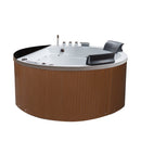 Hydrosan DELLA 916 Hydromassage-Badewanne mit braunem Deckel 170x170 cm
