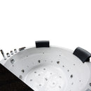 Hydrosan DELLA 916 Hydromassage-Badewanne mit schwarzer Verkleidung 170x170 cm