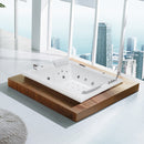 Hydrosan DIABLO 666 EINBAU-WHIRLPOOL-BADWANNE, WEISS, 180x150 CM + VERKLEIDUNG