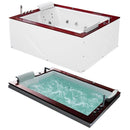 Hydrosan DIABLO 666 Hydromassage-Badewanne mit Verkleidung und Sitz 180x150 cm