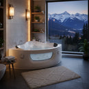 Hydrosan FLORES 601 WEISSE HYDRO-MASSAGE-BADWANNE 140x140 CM
