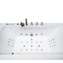 Hydrosan Rechteckige Whirlpool-Badewanne für zwei Personen mit Hydromassagefunktion, Modell IRIS 933C, Weiß, 170 x 84 cm