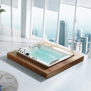 Hydrosan KALAMBO 914 Hydromassage-Badewanne mit weißer Verkleidung 190x150 cm
