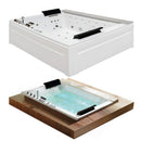 Hydrosan KALAMBO 914 Hydromassage-Badewanne mit weißer Verkleidung 190x150 cm