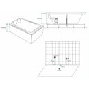 Hydrosan KARI 942 WEISSE HYDRO-MASSAGE-BADEWANNE 180x120 CM