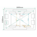 Hydrosan KARI 942 WEISSE HYDRO-MASSAGE-BADEWANNE 180x120 CM