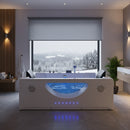 Hydrosan Hydromassage-Badewanne mit Heizung Levante 659H Weiß 180x90 cm