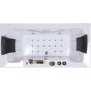 Hydrosan Hydromassage-Badewanne mit Heizung Levante 659H Weiß 180x90 cm