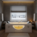 Hydrosan Hydromassage-Badewanne mit Heizung Levante 659H Weiß 180x90 cm