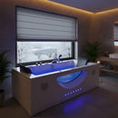 Hydrosan Hydromassage-Badewanne mit Heizung Levante 659H Weiß 180x90 cm