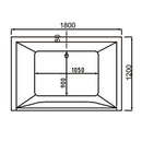 Hydrosan NIKE 937 WHIRLPOOL BADEWANNE WEISS 180x120 CM