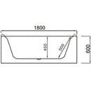 Hydrosan NIKE 937 WHIRLPOOL BADEWANNE WEISS 180x120 CM