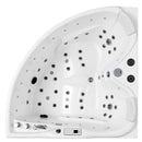 Hydrosan ROMA 764 Hydromassage-Badewanne links, weiß, 150 x 150 cm