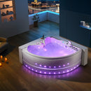 Hydrosan ROMA 764 Hydromassage-Badewanne links, weiß, 150 x 150 cm