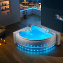 Hydrosan ROMA 764 Hydromassage-Badewanne links, weiß, 150 x 150 cm