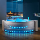 Hydrosan ROMA 764 Hydromassage-Badewanne links, weiß, 150 x 150 cm