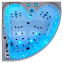 Hydrosan ROMA 764 RECHTS WEISS HYDRO-MASSAGE-BADEWANNE 150x150 CM