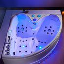 Hydrosan ROMA 764 RECHTS WEISS HYDRO-MASSAGE-BADEWANNE 150x150 CM
