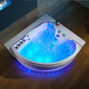Hydrosan ROMA 764 RECHTS WEISS HYDRO-MASSAGE-BADEWANNE 150x150 CM