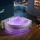 Hydrosan ROMA 764 RECHTS WEISS HYDRO-MASSAGE-BADEWANNE 150x150 CM