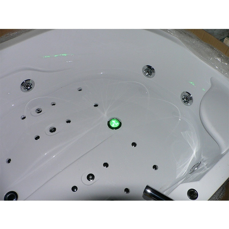 Hydrosan Hydromassage-Badewanne mit Heizung Carmen 631LH Links Weiß 180x120 cm
