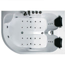 Hydrosan Hydromassage-Badewanne mit Heizung Carmen 631LH Links Weiß 180x120 cm