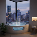 Hydrosan Whirlpool-Badewanne mit Heizung FLORES 601H weiß 140x140 cm