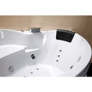 Hydrosan Whirlpool-Badewanne mit Heizung FLORES 601H weiß 140x140 cm