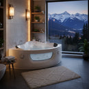Hydrosan Whirlpool-Badewanne mit Heizung FLORES 601H weiß 140x140 cm