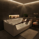 Hydrosan Hydromassage-Badewanne mit Heizung IMPERIA 610H Weiß 180x120 cm