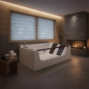 Hydrosan Hydromassage-Badewanne mit Heizung IMPERIA 610H Weiß 180x120 cm