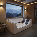 Hydrosan Hydromassage-Badewanne mit Heizung IMPERIA 610H Weiß 180x120 cm