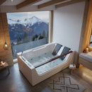 Hydrosan Hydromassage-Badewanne mit Heizung IMPERIA 610H Weiß 180x120 cm