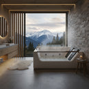 Hydrosan Hydromassage-Badewanne mit Heizung IMPERIA 610H Weiß 180x120 cm