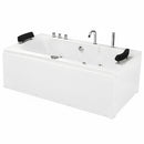Hydrosan Hydromassage-Badewanne mit Heizung Ramona 640H Weiß 180x90 cm