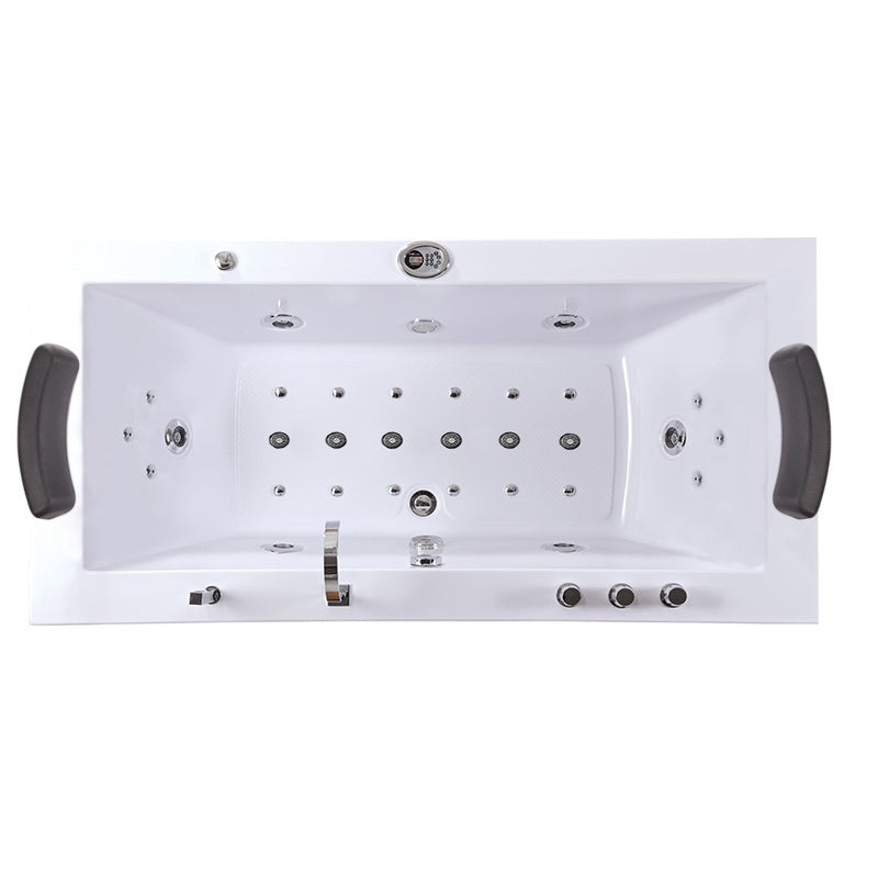 Hydrosan Hydromassage-Badewanne mit Heizung Ramona 640H Weiß 180x90 cm