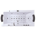 Hydrosan Hydromassage-Badewanne mit Heizung Ramona 640H Weiß 180x90 cm