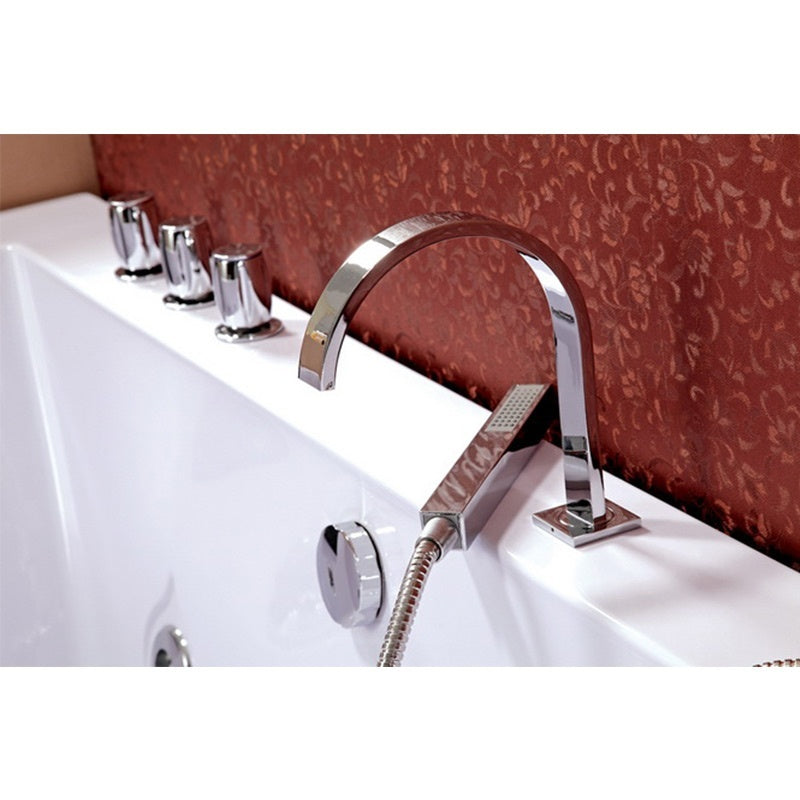 Hydrosan Hydromassage-Badewanne mit Heizung Ramona 640H Weiß 180x90 cm