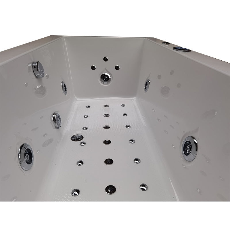 Hydrosan Hydromassage-Badewanne mit Heizung Ramona 640H Weiß 180x90 cm