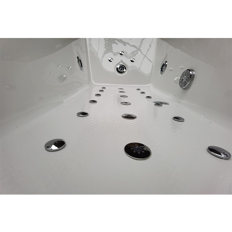 Hydrosan Hydromassage-Badewanne mit Heizung Ramona 640H Weiß 180x90 cm