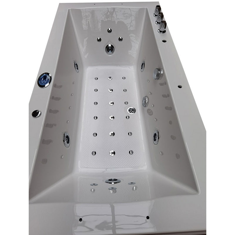 Hydrosan Hydromassage-Badewanne mit Heizung Ramona 640H Weiß 180x90 cm