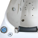Hydrosan Hydromassage-Badewanne mit Heizung RAMZES 634H Weiß 168x85 cm